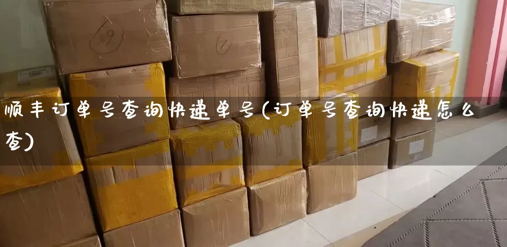 顺丰订单号查询快递单号(订单号查询快递怎么查)_https://www.senxinmaoyi.com_快递查询_第1张