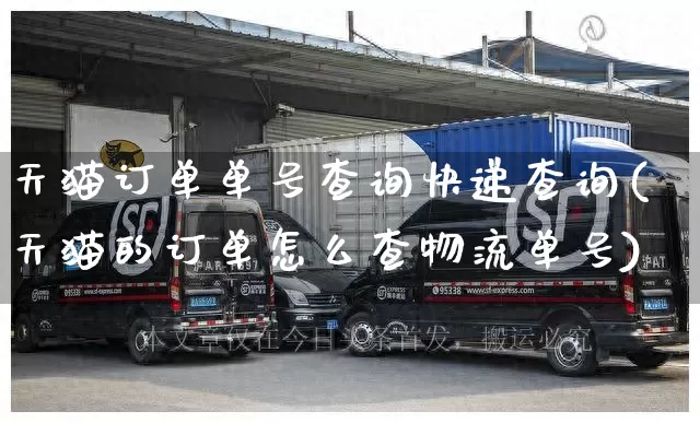 天猫订单单号查询快递查询(天猫的订单怎么查物流单号)_https://www.senxinmaoyi.com_物流单号_第1张