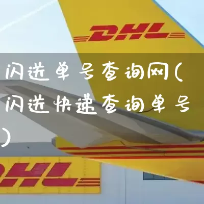 闪送单号查询网(闪送快递查询单号)_https://www.senxinmaoyi.com_物流查询_第1张