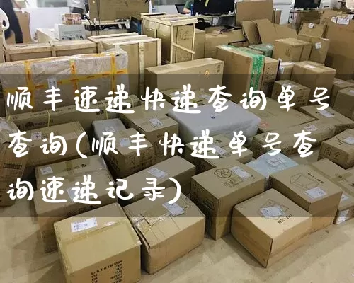 顺丰速递快递查询单号查询(顺丰快递单号查询速递记录)_https://www.senxinmaoyi.com_物流单号_第1张