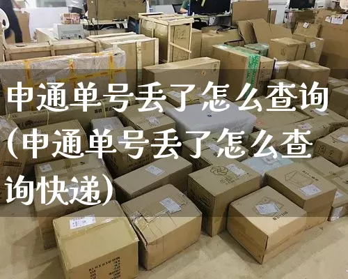 申通单号丢了怎么查询(申通单号丢了怎么查询快递)_https://www.senxinmaoyi.com_邮政编码_第1张