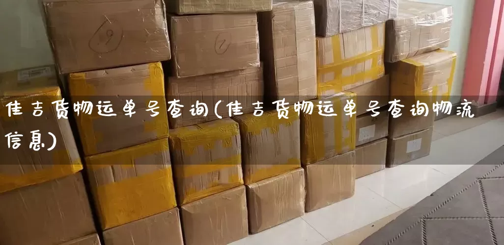 佳吉货物运单号查询(佳吉货物运单号查询物流信息)_https://www.senxinmaoyi.com_物流单号_第1张