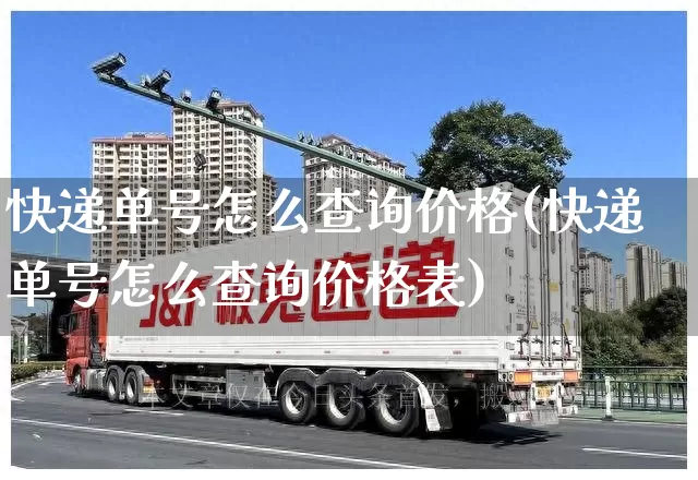 快递单号怎么查询价格(快递单号怎么查询价格表)_https://www.senxinmaoyi.com_物流单号_第1张