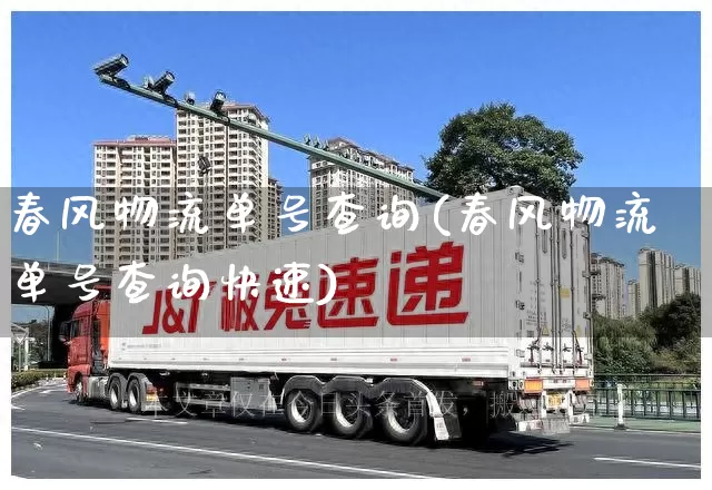 春风物流单号查询(春风物流单号查询快速)_https://www.senxinmaoyi.com_快递查询_第1张