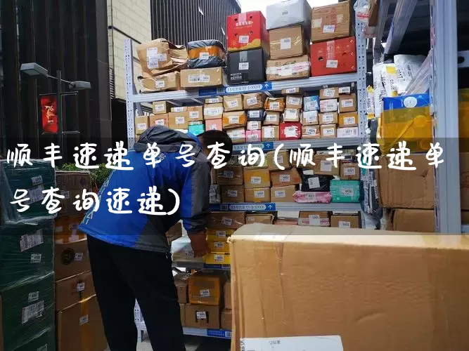 顺丰速递单号查询(顺丰速递单号查询速递)_https://www.senxinmaoyi.com_邮政编码_第1张