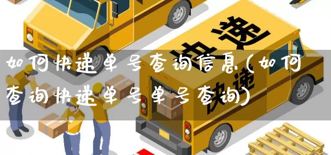 如何快递单号查询信息(如何查询快递单号单号查询)_https://www.senxinmaoyi.com_物流单号_第1张