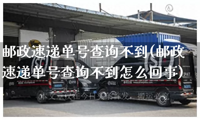 邮政速递单号查询不到(邮政速递单号查询不到怎么回事)_https://www.senxinmaoyi.com_物流单号_第1张