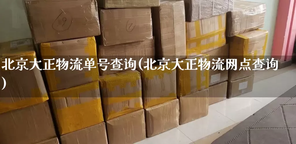 北京大正物流单号查询(北京大正物流网点查询)_https://www.senxinmaoyi.com_快递查询_第1张