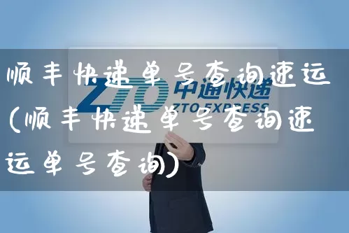 顺丰快递单号查询速运(顺丰快递单号查询速运单号查询)_https://www.senxinmaoyi.com_物流查询_第1张