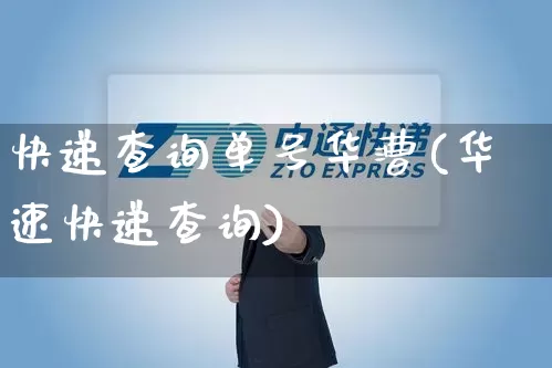 快递查询单号华漕(华速快递查询)_https://www.senxinmaoyi.com_邮政编码_第1张