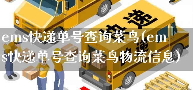ems快递单号查询菜鸟(ems快递单号查询菜鸟物流信息)_https://www.senxinmaoyi.com_物流单号_第1张