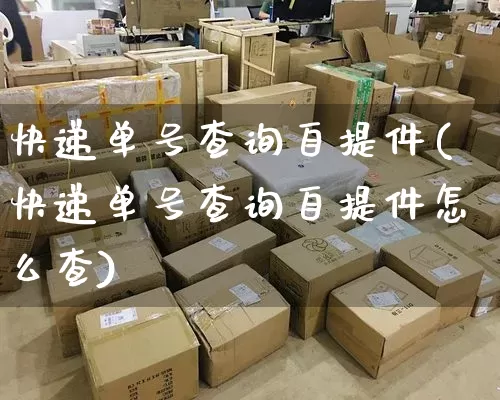 快递单号查询自提件(快递单号查询自提件怎么查)_https://www.senxinmaoyi.com_物流单号_第1张