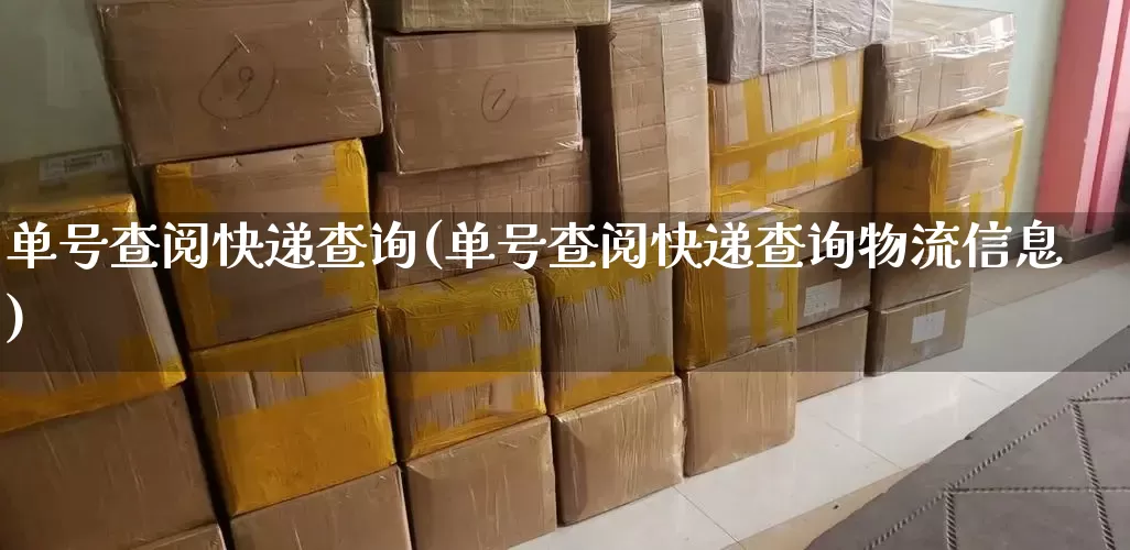 单号查阅快递查询(单号查阅快递查询物流信息)_https://www.senxinmaoyi.com_物流单号_第1张