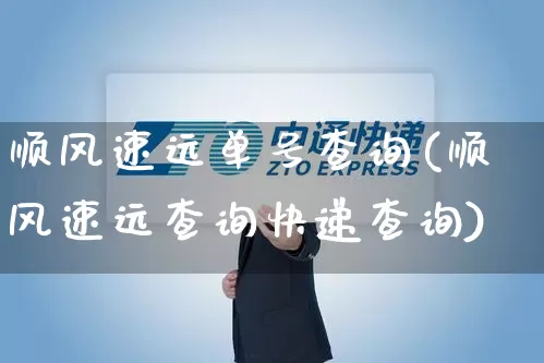顺风速远单号查询(顺风速远查询快递查询)_https://www.senxinmaoyi.com_物流单号_第1张
