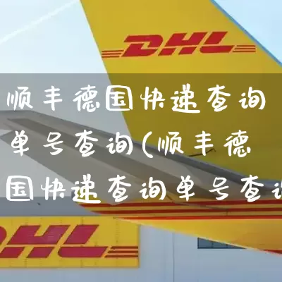 顺丰德国快递查询单号查询(顺丰德国快递查询单号查询物流信息)_https://www.senxinmaoyi.com_物流单号_第1张