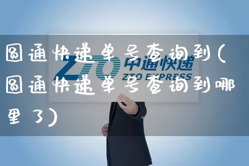 圆通快递单号查询到(圆通快递单号查询到哪里了)_https://www.senxinmaoyi.com_快递查询_第1张